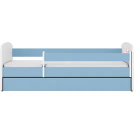raumhirsch furniture Kinderbett mit Motiv Pferd 80 x 180 cm Holzwerkstoff blau