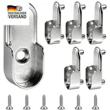Kleiderstangenhalter 2er Set Metall Garderobenstange Halterung Silber
