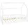 ML-Design Hausbett mit Rausfallschutz 80 x 160 cm Kiefer massiv weiß