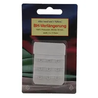 Zettl GmbH BH-Verlängerung BH Verlängerung 3-reihig, 45mm, 1 Stück weiß (Stück, 1 St), BH-Verlängerung BH-Extender BH-Verlängerungsstück BH-Erweiterung B weiß 45 mm