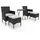 vidaXL Garten-Bistro-Set 5-tlg. Schwarz