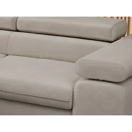 MKS Meble Eckcouch L-förmig mit Bettkasten 3-Sitzer Beige