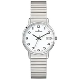 Dugena Damen Uhr 4460752 Moma Comfort, Zugband, - Silber/Weiß