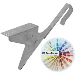 Universal Laufroststütze für Großflächenziegel ab 44cm Ziegellänge, Klemm-Montage, RAL-Farben
