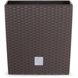 Prosperplast Übertopf Rato Low dunkelbraun, 20 x 20 x 20,2 cm.