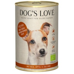 DOG'S LOVE BIO 6x400g Rind mit Reis, Apfel & Zucchini