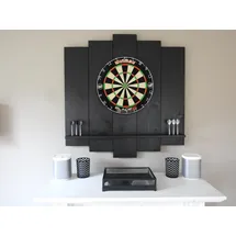 WDS Darts Sports Wooden Dartboard Surround | Premium Dart-Wandschutz & Tablet-Halter | Powered by Maximiser Max HOPP (Catchring, Dart Umrandung) (OHNE Tablet-Halter, Schwarz)