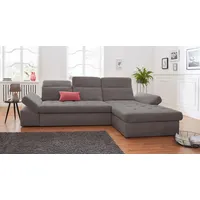 sit&more Ecksofa Stardust L-Form, wahlweise mit Bettfunktion und Bettkasten grau