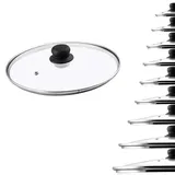 Glasdeckel, Topfdeckel Ø26 cm, hitzebeständig, mit Dampfloch, und Kunststoffg...
