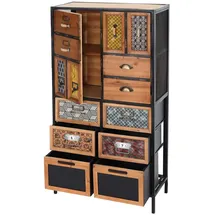 MCW Apothekerkommode 120 x 62 x 33 cm Mehrfarbig