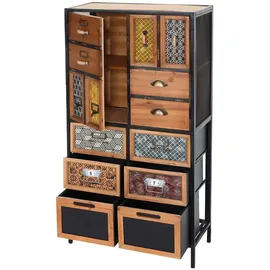 MCW Apothekerkommode 120 x 62 x 33 cm Mehrfarbig