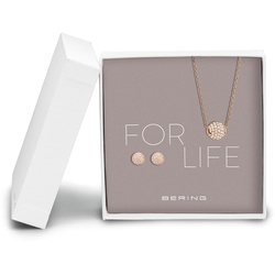 Bering Damen Schmuckset ForLife 414LittleSparkle-719-Rosegold Edelstahl IP Krist...