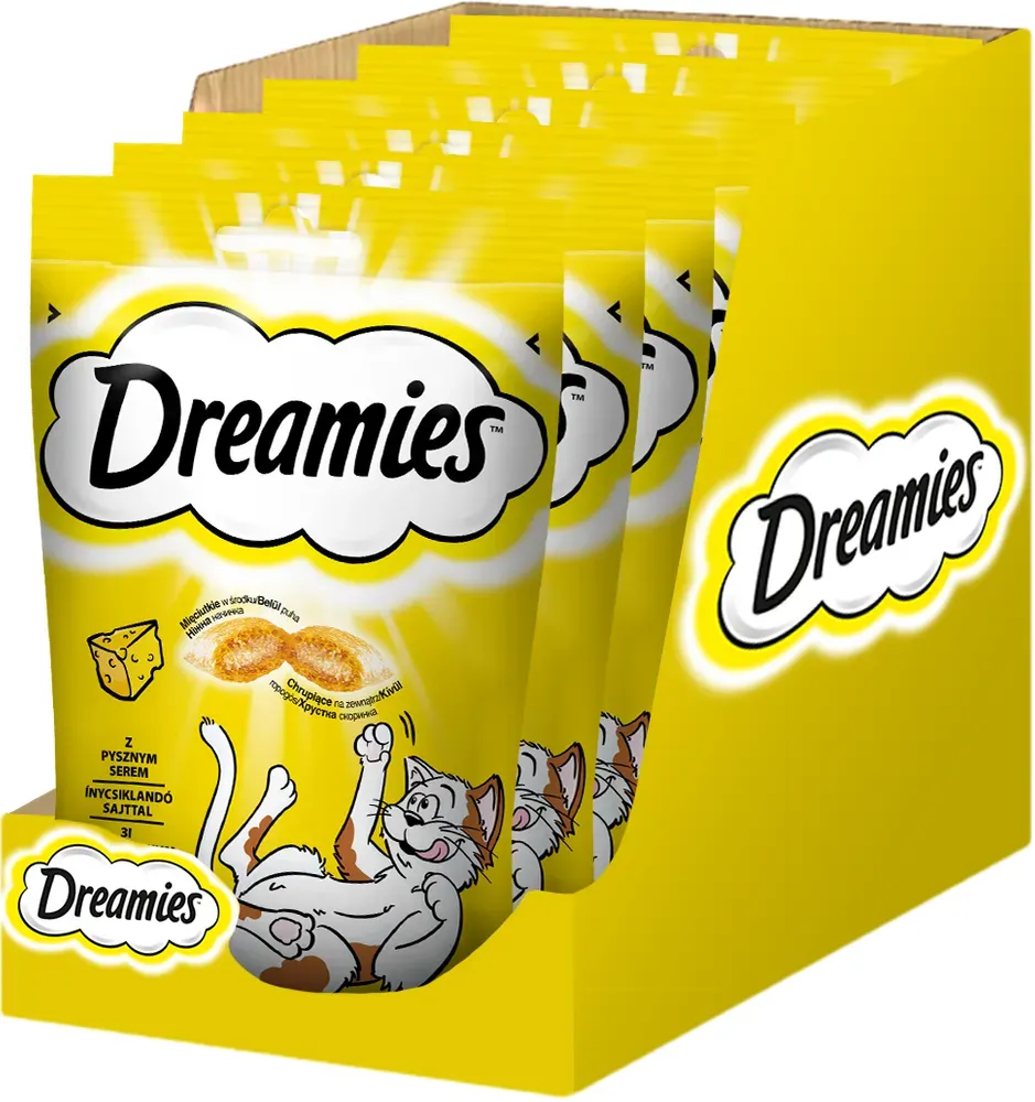 DREAMIES 6x60g - eine Delikatesse für eine Katze mit einem leckeren Käse (Rabatt für Stammkunden 3%)