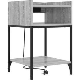 vidaXL Nachttisch 2 pcs Grau Sonoma 40 x 40 x 61 cm Holzwerkstoff