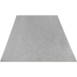 Paco Home Teppich Wohnzimmer Schlafzimmer Kurzflor Waschbar Melierte Optik Einfarbig Weich 160x220 cm, grau,