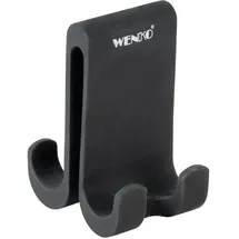 Wenko Doppel-Duschhaken Verna Duo aus Silikon 5 cm x 9,5 cm x 7 cm Schwarz