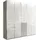 Novel Drehtürenschrank 250 x 236 x 58 cm Grau/Weiß