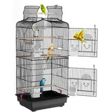 Vevor Vogelkäfig Wellensittich Käfig Vogelhaus Vogelbauer 457x355x925mm Schwarz