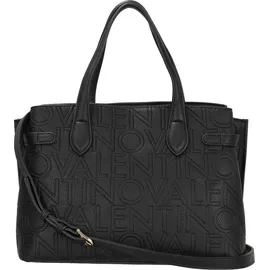 Valentino Pansy Shopper Polyurethan Black