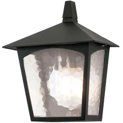 York Outdoor Wandleuchte bündig schwarz rustikal 1xE27