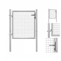 vidaXL Gartentor Verzinkter Stahl 105x125 cm Silbern