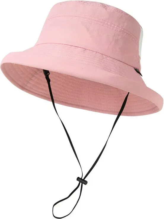 TOP-EX Damen Sonnenhut mit breiter Krempe im Eimerstil, mit Ponyloch, komprimierbar, Sommer, Reise, Strand & Outdoor, Pink