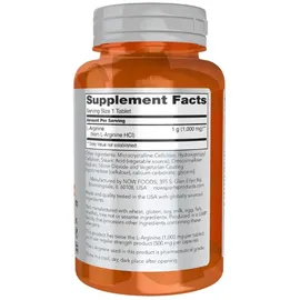 NOW Foods L-Arginin 1000 mg Tabletten 180 Stück