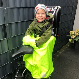 BambiniWelt by Rafael K. BambiniWelt Kinder Beinwärmer Fußsack für Fahrradsitz Römer mit Handmuff Microfleece, Wind- und wasserabweisend, grau