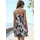 LASCANA Strandkleid Schwarz/Weiß 34