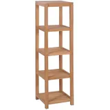 vidaXL Badregal mit 4 Böden Massivholz Teak 42x42x165 cm