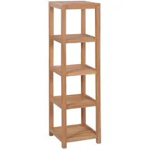 vidaXL Badregal mit 4 Böden Massivholz Teak 42x42x165 cm