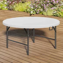 GGM Möbel Partytisch Klapptisch Ø 122 cm Weiß