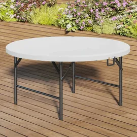 GGM Möbel Partytisch Klapptisch Ø 122 cm Weiß