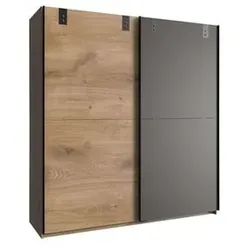 Schwebetüren-Kleiderschrank Nolan Eiche H:198cm/B:180cm/T:64cm industrial