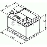 BOSCH Starterbatterie T3 - 12V 55Ah 420A 0092t30050 68Ah für Mercedes