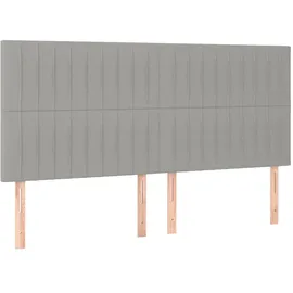 vidaXL Boxspringbett 180 x 200 cm Hellgrau