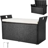 Vevor Gartenbank 125 x 55 x 70 cm Schwarz/Silber