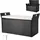 Vevor Gartenbank 125 x 55 x 70 cm Schwarz/Silber