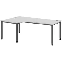 Bümö Schreibtisch Grau, Nachbildung, L-Form, 200x74x120 cm FSC Mix,