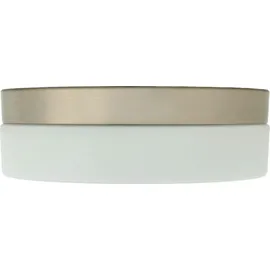 Licht-Erlebnisse Deckenlampe 1 x E27 rund Glas Nickel matt