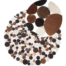 Beliani Teppich Kuhfell braun ⌀ 140 cm Patchwork Sorgun