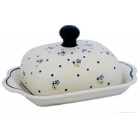 Polmedia Polish Pottery Bunzlauer Keramik Butterdose (250g) Design 111