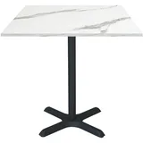 Restootab Tisch Dina 70x70cm - Modell weißer Marmor