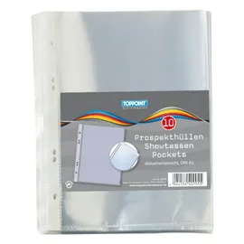 Toppoint 50 (5x10Stk) Stylex Prospekthüllen A5 Klarsichthüllen