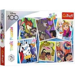 Trefl Puzzle Trefl 13299 Disney 100 Jahre Disney Figuren Puzzle, 200 Puzzleteile, Made in Europe bunt