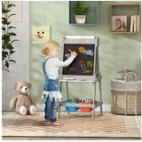 aiyaplay 3-in-1 Kindertafel, doppelseitige Kinder Staffelei mit Kreidetafel, Whiteboard