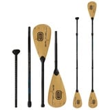 Brunelli Carbon Bambus Kajak Dual Tech Paddle 2-in-1 SUP Paddel 4-teilig 180-220cm