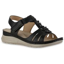 Damen Komfort Sandalen in Schwarz