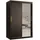 abiks möbel Schwebetürenschrank RIFLO WAVE 120 x 200 x 62 cm Schwarz