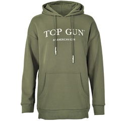 Kapuzenpullover TOP GUN "TG20214003" Gr. 50 (M), grün (olive) Damen Pullover Kapuzenpullover